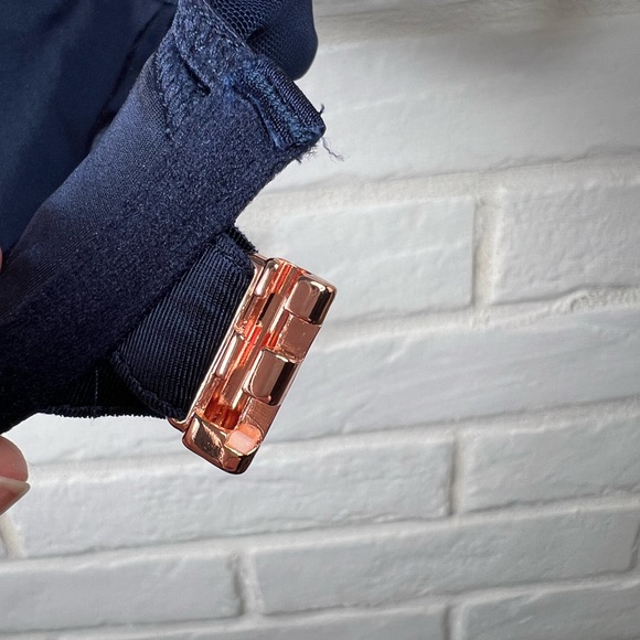 NWT Soma Sensual Front Close Lined Underwire Racerback Demi Bra 38 B Navy #0448 - Picture 8 of 13